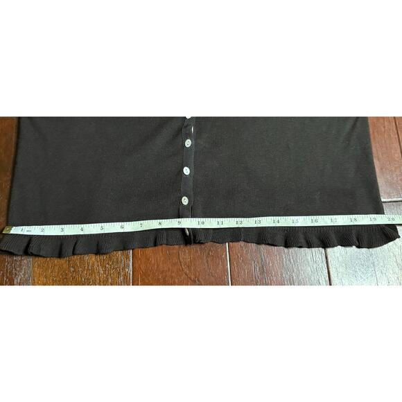 Sundance Womens Embroidered Cardigan Sweater Size Large Front Button 3/4 Sleeves - Picture 8 of 14